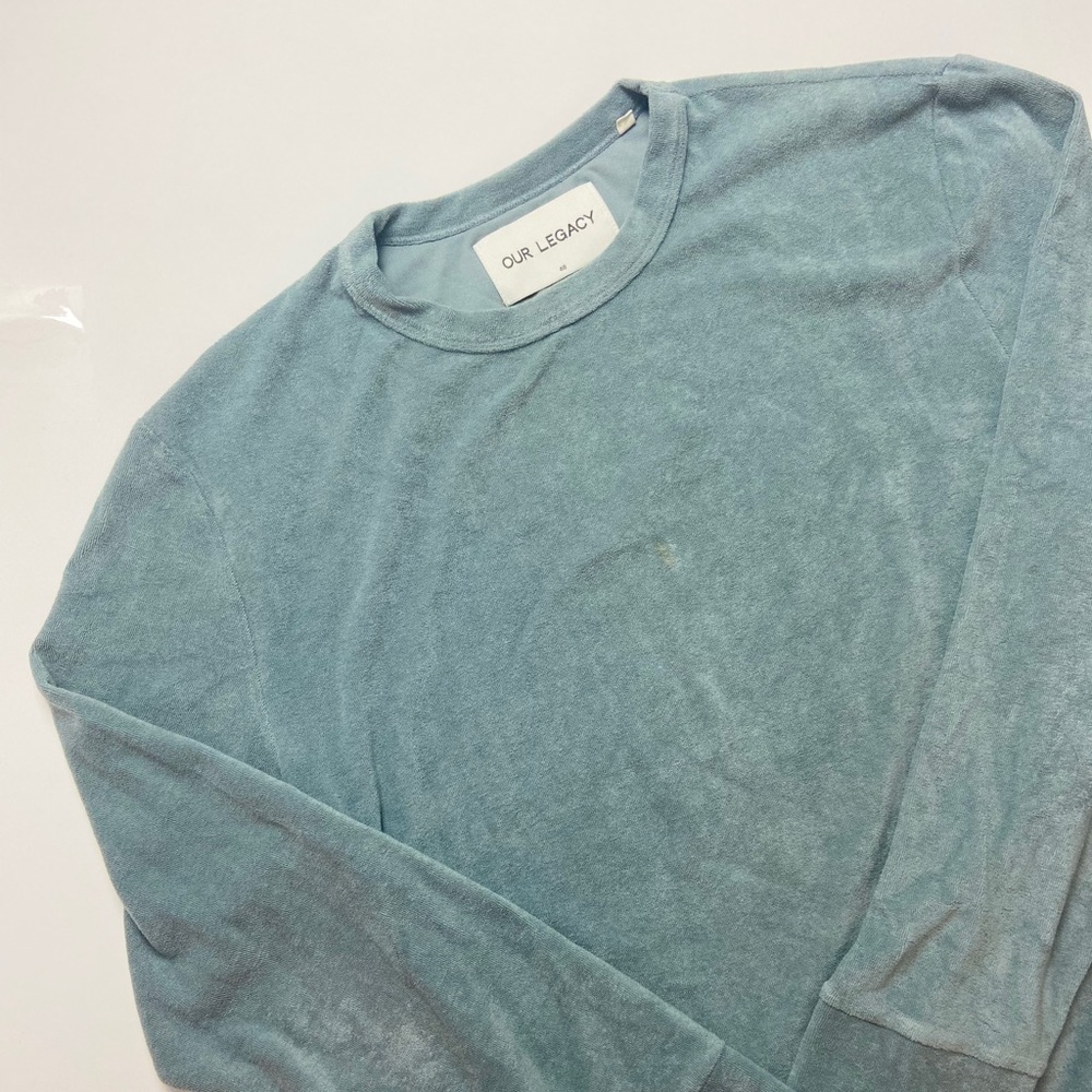 Our Legacy Terry Bullet Blue Froté Sweater